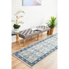 Salerno 1637 Blue Multi Colour Transitional Patterned Runner Rug - Rugs Of Beauty - 3