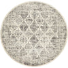 Salerno 1638 Grey Multi Colour Transitional Diamond Patterned Round Rug - Rugs Of Beauty - 1