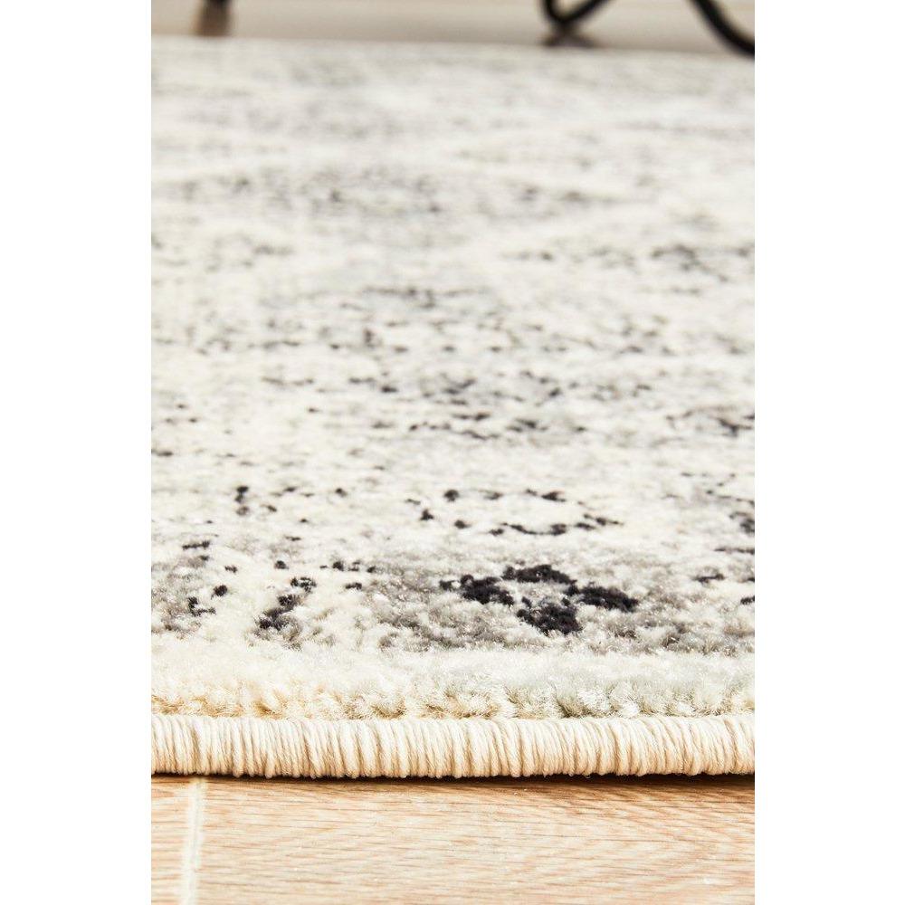 Salerno 1638 Grey Multi Colour Transitional Diamond Patterned Round Rug - Rugs Of Beauty - 8