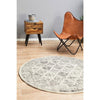 Salerno 1638 Grey Multi Colour Transitional Diamond Patterned Round Rug - Rugs Of Beauty - 3