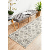 Salerno 1638 Grey Multi Colour Transitional Diamond Patterned Runner Rug - Rugs Of Beauty - 3