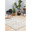 Salerno 1638 Grey Multi Colour Transitional Diamond Patterned Rug - Rugs Of Beauty - 3