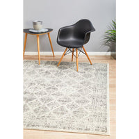Salerno 1638 Grey Multi Colour Transitional Diamond Patterned Rug - Rugs Of Beauty - 4