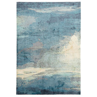 Calais Abstract Watercolour Blue Beige Grey Patterned Rug - Rugs Of Beauty - 1