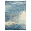Calais Abstract Watercolour Blue Beige Grey Patterned Rug - Rugs Of Beauty - 1