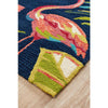 Florence 1531 Navy Floral Flamingo Toucan Birds Patterned Outdoor Modern Rug - Rugs Of Beauty - 3