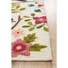 Florence 1534 White Multi Colour Floral Birds Bird Cages Outdoor Modern Rug - Rugs Of Beauty - 4
