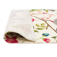 Florence 1534 White Multi Colour Floral Birds Bird Cages Outdoor Modern Rug - Rugs Of Beauty - 8