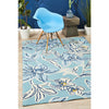Florence 1536 Blue White Floral Patterned Outdoor Modern Rug - Rugs Of Beauty - 2