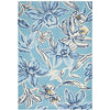 Florence 1536 Blue White Floral Patterned Outdoor Modern Rug - Rugs Of Beauty - 1