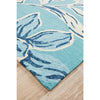 Florence 1536 Blue White Floral Patterned Outdoor Modern Rug - Rugs Of Beauty - 3