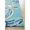 Florence 1536 Blue White Floral Patterned Outdoor Modern Rug - Rugs Of Beauty - 4