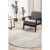 Kiruna 771 Silver Grey Modern Patterned Round Rug - Rugs Of Beauty - 3