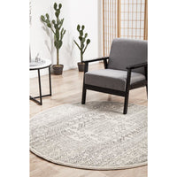 Kiruna 771 Silver Grey Modern Patterned Round Rug - Rugs Of Beauty - 3