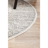 Kiruna 771 Silver Grey Modern Patterned Round Rug - Rugs Of Beauty - 6