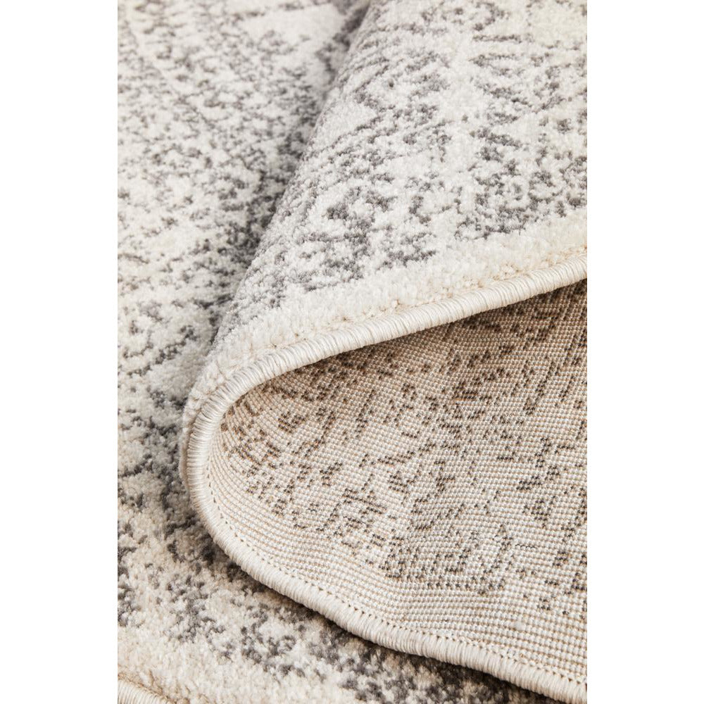 Kiruna 771 Silver Grey Modern Patterned Round Rug - Rugs Of Beauty - 9