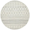 Kiruna 772 Silver Grey Cream Transitional Trellis Patterned Round Rug - Rugs Of Beauty - 1