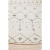 Kiruna 772 Silver Grey Cream Transitional Trellis Patterned Round Rug - Rugs Of Beauty - 7
