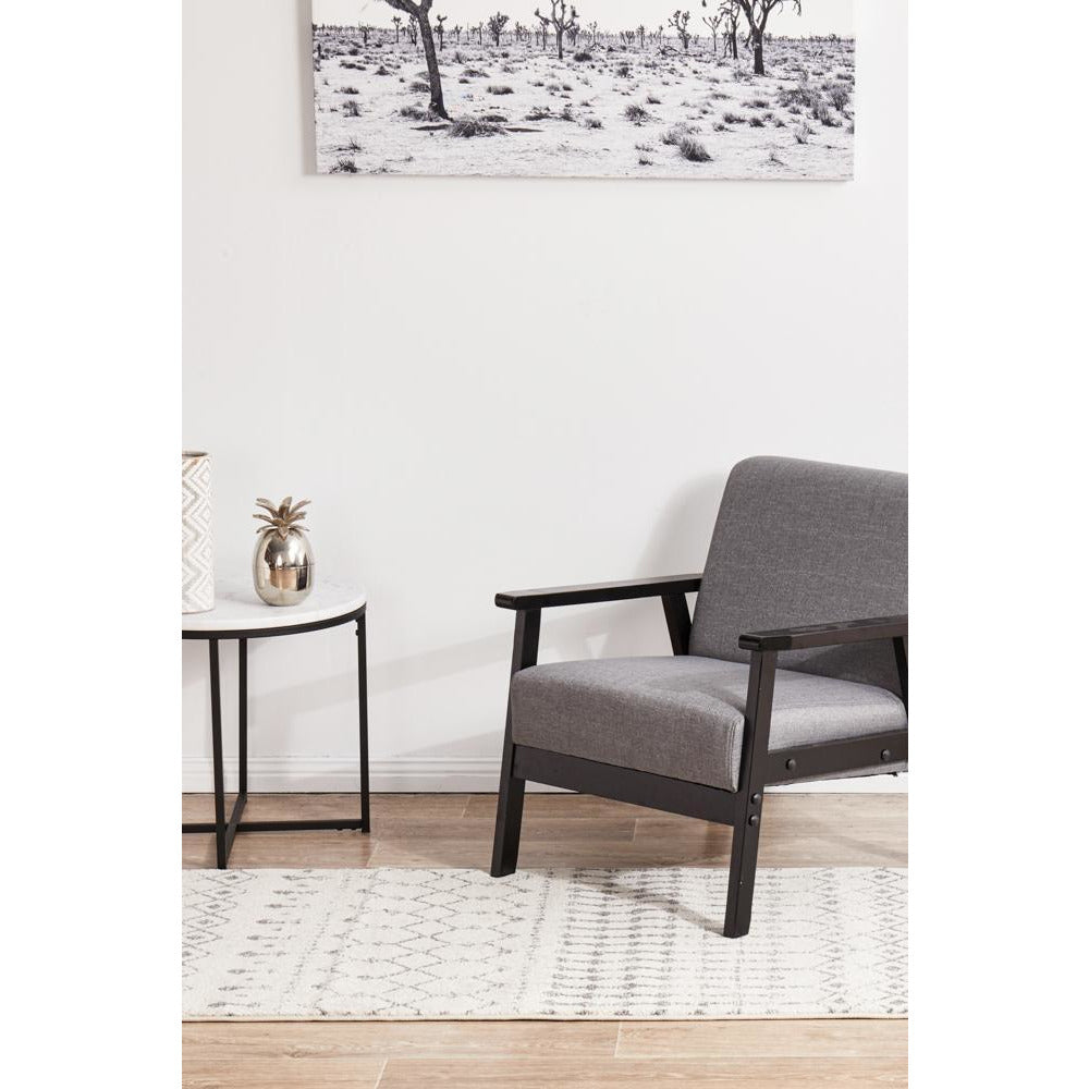 Kiruna 772 Silver Grey Cream Transitional Trellis Patterned Runner Rug - Rugs Of Beauty - 4