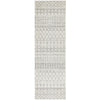 Kiruna 772 Silver Grey Cream Transitional Trellis Patterned Runner Rug - Rugs Of Beauty - 1