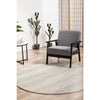 Kiruna 773 Silver Grey Cream Transitional Patterned Round Rug - Rugs Of Beauty - 3