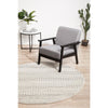 Kiruna 773 Silver Grey Cream Transitional Patterned Round Rug - Rugs Of Beauty - 4