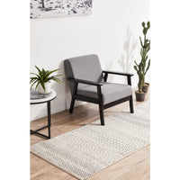 Kiruna 773 Silver Grey Cream Transitional Patterned Runner Rug - Rugs Of Beauty - 3