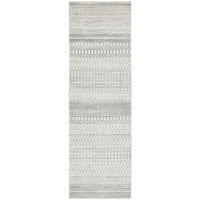 Kiruna 773 Silver Grey Cream Transitional Patterned Runner Rug - Rugs Of Beauty - 1