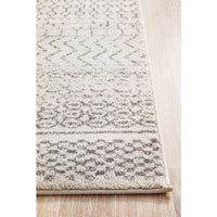 Kiruna 773 Silver Grey Cream Transitional Patterned Runner Rug - Rugs Of Beauty - 7
