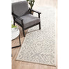 Kiruna 774 Silver Grey Cream Transitional Floral Trellis Patterned Runner Rug - Rugs Of Beauty - 2