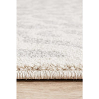 Kiruna 774 Silver Grey Cream Transitional Floral Trellis Patterned Runner Rug - Rugs Of Beauty - 8