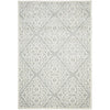 Kiruna 774 Silver Grey Cream Transitional Floral Trellis Patterned Rug - Rugs Of Beauty - 1