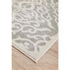 Kiruna 774 Silver Grey Cream Transitional Floral Trellis Patterned Rug - Rugs Of Beauty - 6