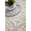 Kiruna 774 Silver Grey Cream Transitional Floral Trellis Patterned Rug - Rugs Of Beauty - 5