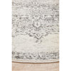 Kiruna 775 Silver Grey Cream Transitional Medallion Patterned Round Rug - Rugs Of Beauty - 7