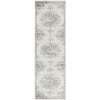 Kiruna 775 Silver Grey Cream Transitional Medallion Patterned Runner Rug - Rugs Of Beauty - 1