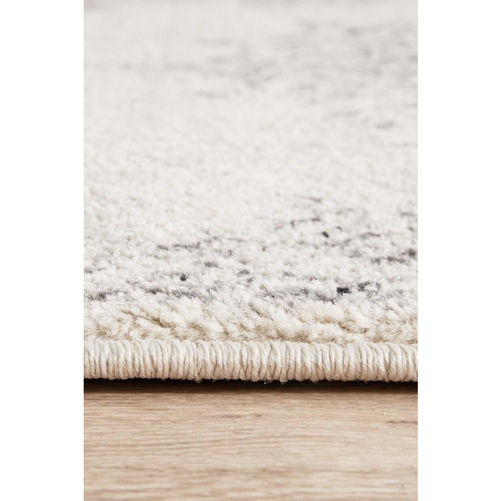 Kiruna 775 Silver Grey Cream Transitional Medallion Patterned Runner Rug - Rugs Of Beauty - 8