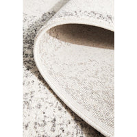 Kiruna 775 Silver Grey Cream Transitional Medallion Patterned Runner Rug - Rugs Of Beauty - 9