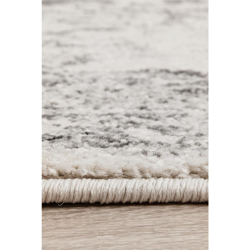 Kiruna 775 Silver Grey Cream Transitional Medallion Patterned Rug - Rugs Of Beauty - 8