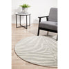 Kiruna 776 Silver Grey Cream Transitional Animal Patterned Round Rug - Rugs Of Beauty - 2