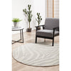 Kiruna 776 Silver Grey Cream Transitional Animal Patterned Round Rug - Rugs Of Beauty - 3