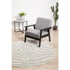 Kiruna 776 Silver Grey Cream Transitional Animal Patterned Round Rug - Rugs Of Beauty - 4