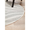 Kiruna 776 Silver Grey Cream Transitional Animal Patterned Round Rug - Rugs Of Beauty - 6