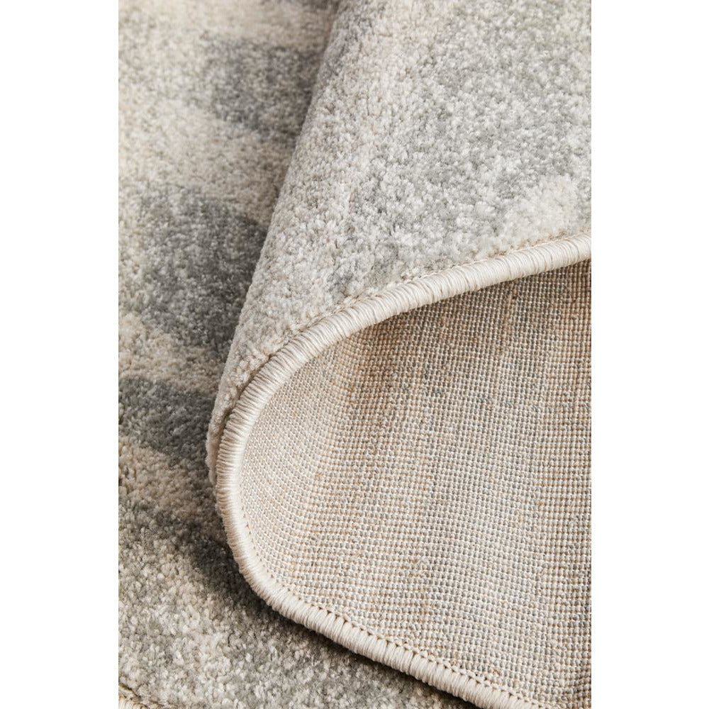 Kiruna 776 Silver Grey Cream Transitional Animal Patterned Round Rug - Rugs Of Beauty - 9