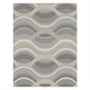 Caldwell Beige Thick Wave Abstract Patterned Modern Rug - 1