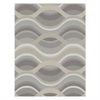 Caldwell Beige Thick Wave Abstract Patterned Modern Rug - 1