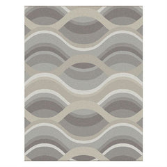 Caldwell Beige Thick Wave Abstract Patterned Modern Rug - 1