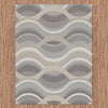 Caldwell Beige Thick Wave Abstract Patterned Modern Rug - 4