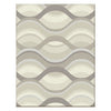 Caldwell Cream Thick Wave Abstract Patterned Modern Rug - 1