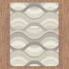 Caldwell Cream Thick Wave Abstract Patterned Modern Rug - 6